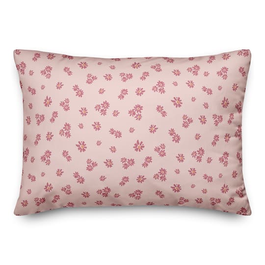 Daisy Pattern Throw Pillow
